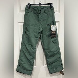 Picture Organic Clothing Kids’ Size 10 Time Snow Pants Green Laurel Wreath NWT